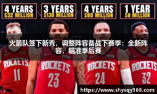 火箭队签下新秀，调整阵容备战下赛季：全新阵容，瞄准季后赛