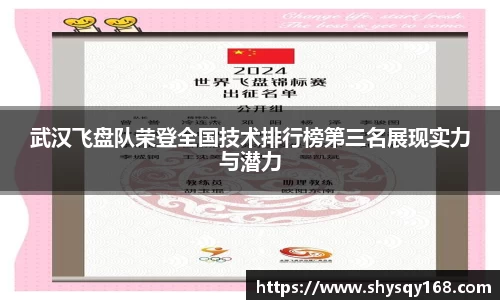 武汉飞盘队荣登全国技术排行榜第三名展现实力与潜力