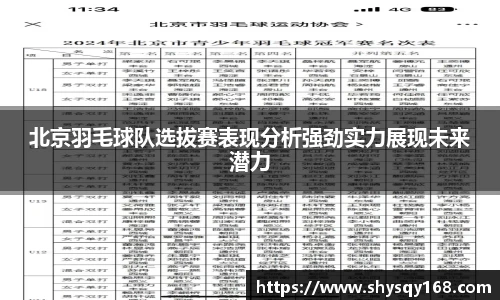北京羽毛球队选拔赛表现分析强劲实力展现未来潜力